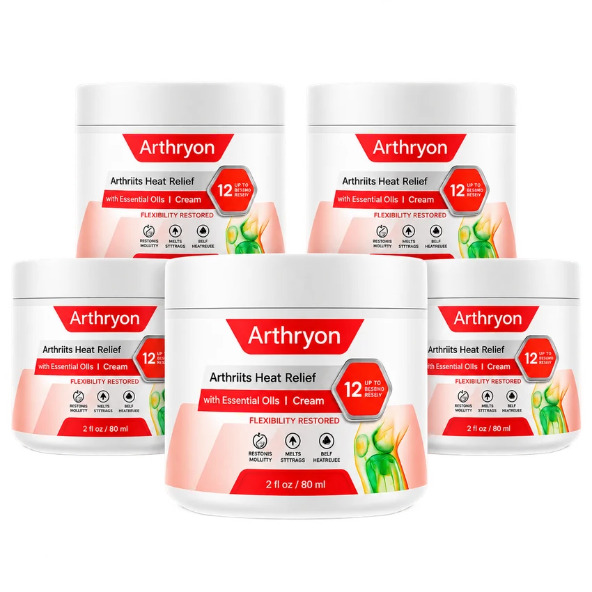 Five Arthryon Heat Relief Cream jars